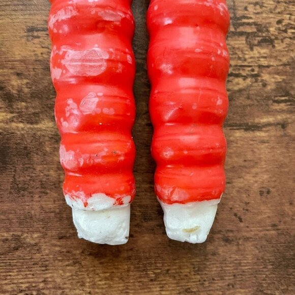 Vintage Kitsch Easter Bunny & Carrot Candle 2 Rabbit 10" Tapers Holiday Decor - Picture 10 of 10